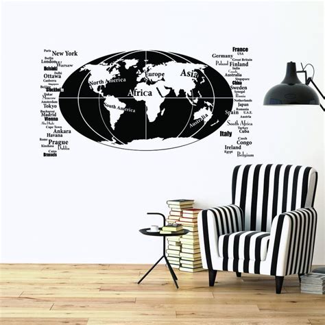 Style And Apply Oval World Map Vinyl Wall Decal Overstock 11916692