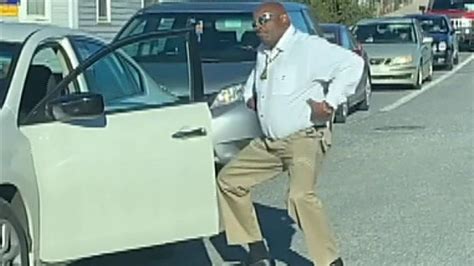 police officer comes out of car and dances during backed up rush hour traffic fox news video