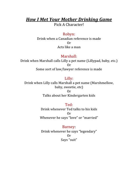 And once you have a handle on but we all love drinking so is it really a bad thing? Suits Drinking Game. Horse Race Drinking Game Rules and ...
