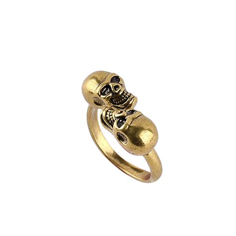 Daisies Cool Anel Vintage Jewelry Midi Rings Men Gold Punk Bijoux Dainty Double Skull Open Free