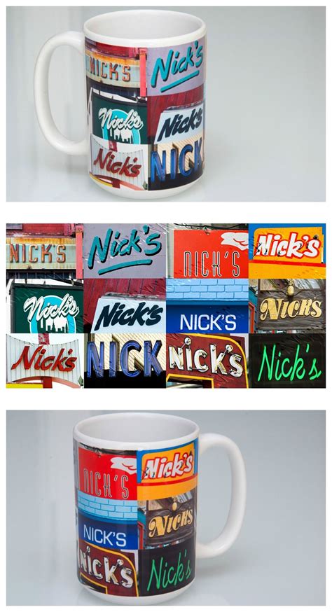 Create custom photo mugs for any occasion. Personalized Coffee Mug featuring the name NICK in photos ...