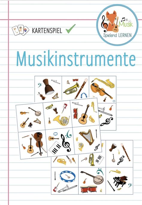 Musikinstrumente - Kartenspiel – Unterrichtsmaterial im Fach Musik