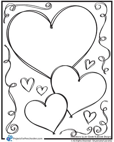 Black and white heart emoji. Valentine Hearts and Swirls coloring page - Projects for ...