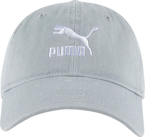 Puma Archive Adjustable Strap Dad Baseball Cap Hat Light Grey