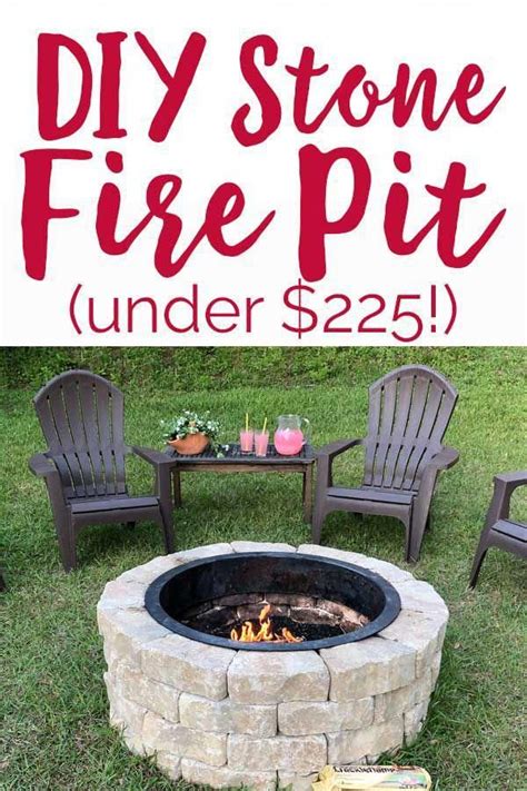 How To Build A Diy Stone Fire Pit Under 2 Hours Of Work Fire Pit