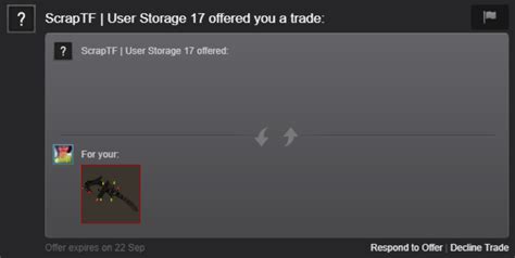 I Got This Random Trade Offer For One Of Scraptf Bots I Didnt Know