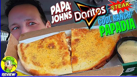 Papa Johns® Doritos® Cool Ranch® Steak Papadia Review 🍕🗣🥩🫓 ⎮ Peep This