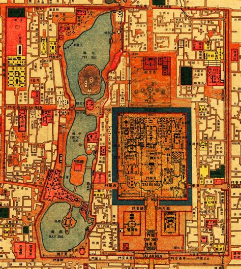 Map of Beijing, 1914, 北京城图 1914 (Zoom In for Detail)