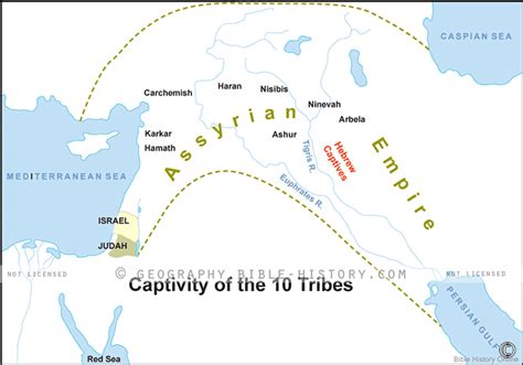 Captivity Of The Tribes Basic Map Dpi Year License Bible
