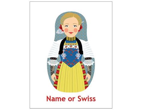 Swiss Wall Art Print Featuring Culturally Traditional Dress Etsy