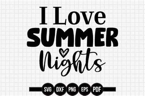 I Love Summer Nights Graphic By Creativemim2001 · Creative Fabrica