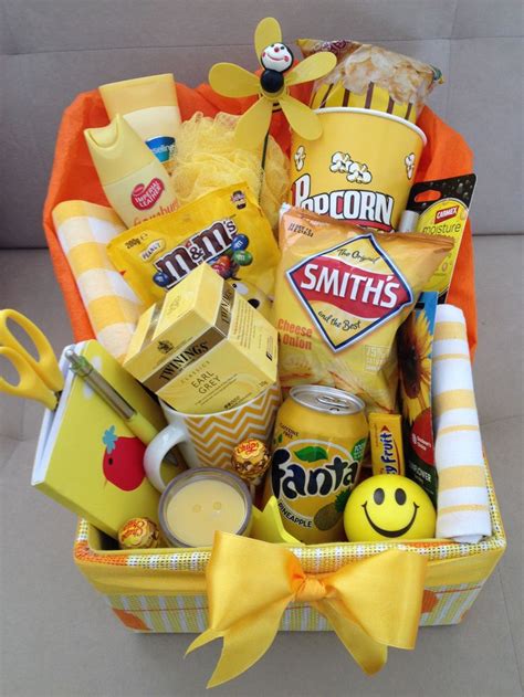 What to gift a male friend. Box of Sunshine | Box Of Sunshine | Diy gift baskets, Box ...