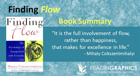 Book Summary Finding Flow The Psychology Of Engagement With Everyday