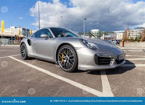 Porsche 911 Stands On Parking Lot Editorial Stock Image Image Of