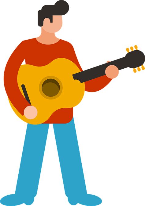 Man Is Playing The Guitar Clipart Free Download Transparent Png
