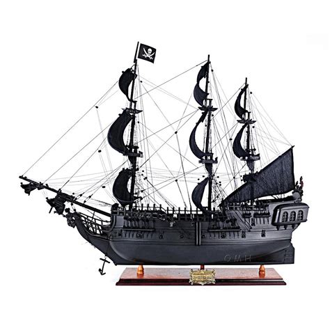 Buy Black Pearl Pirate Ship Midsize With Display Case Front Open
