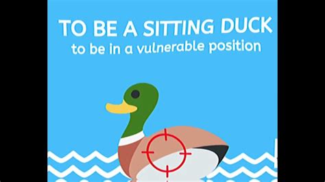Idiom To Be A Sitting Duck Youtube