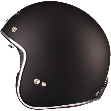 Black Classic Open Face Motorcycle Helmet Clearance
