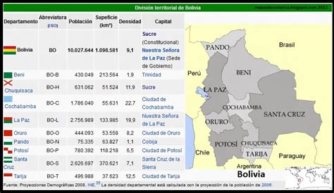 Mapas De Bolivia America