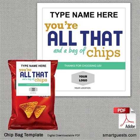 This chip bag template is a basic black and white line drawing with no color. Chip Bag Card Template