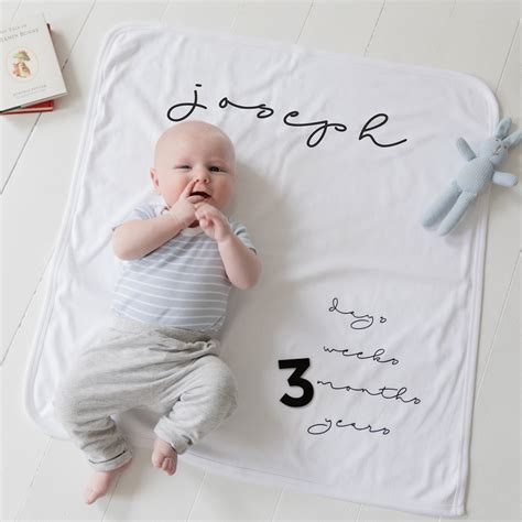 Personalised Baby Milestone Blanket Twenty Seven