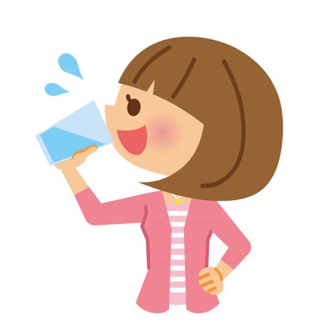 Woman Drinking Water Illustrations Royalty Free Vector