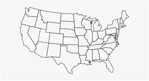 Blank Us Map Hi Blank Map Of Us Large Png Image Transparent Png