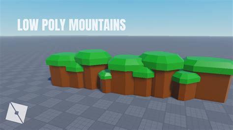 Make Low Poly Mountains In Roblox Studio 1 Minute Roblox Youtube
