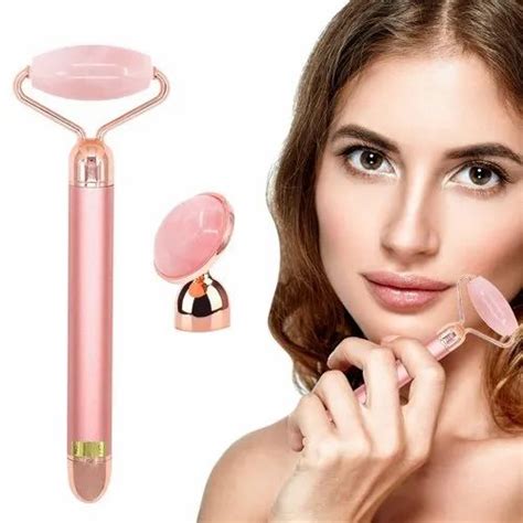 Multicolor Metalstone 2 In 1 Facial Roller Stone Massager For