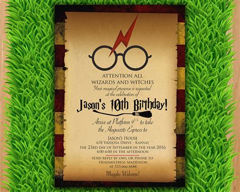 Harry Potter Invitation Magical Birthday Invitation Party