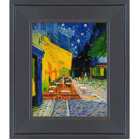 La Pastiche Cafe Terrace At Night By Vincent Van Gogh Gallery Black