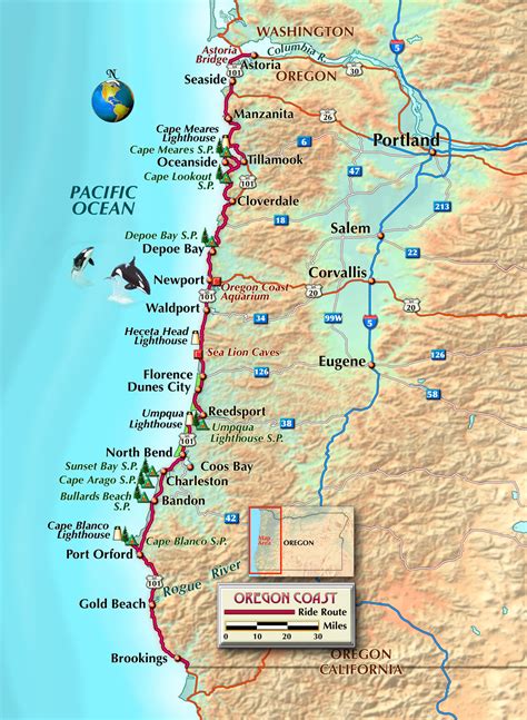 Printable Map Of Oregon Coast Printable Map Of The United States