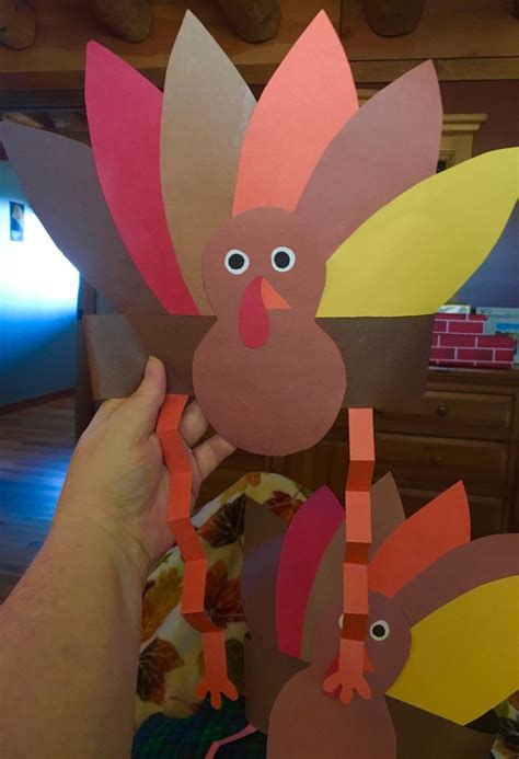 Turkey Headband Craft Made Out Of Construction Paper With My 3 And 5 Yr