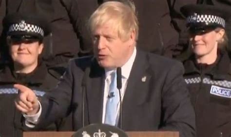 Video Shock As Police Officer Appears To Collapse During Boris Johnson S Speech Uk News