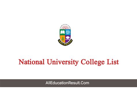 National University College List In Gazipur 2024 All Education Result