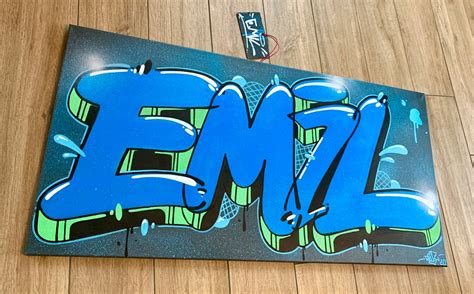 Graffiti Street Art Canvas With Name Personalized And Hand Etsy