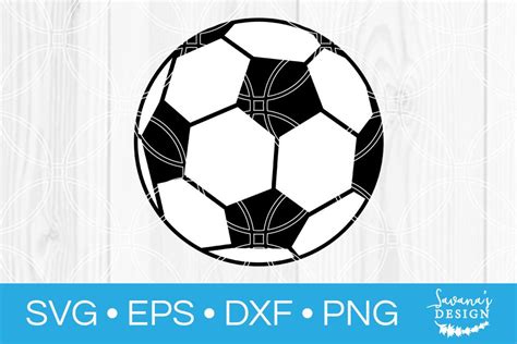 Soccer Ball SVG - SVG EPS PNG DXF Cut Files for Cricut and Silhouette
