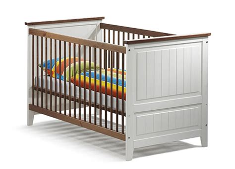 Massivholz Babybett Wickelkommode Unterbauregal weiss ...