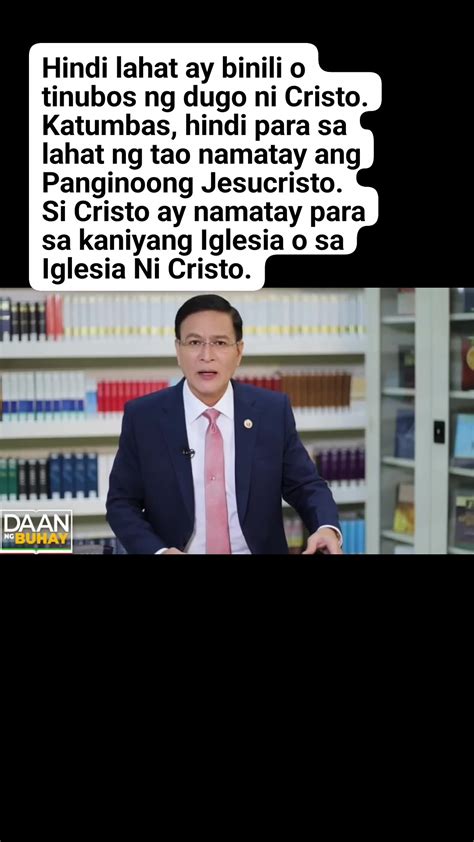 Ang Iglesia Ni Cristo Ang Binili O Tinubos Ng Panginoong Jesucristo Foryoupage Fyp