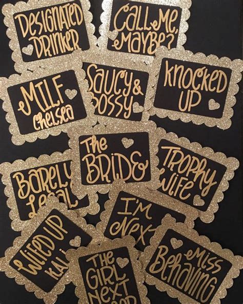 Custom Hand Crafted Bachelorette Party Pins Name Tags Bachelore