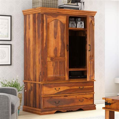 Check spelling or type a new query. Shelburne Rustic Solid Wood Large TV Armoire Cabinet With ...