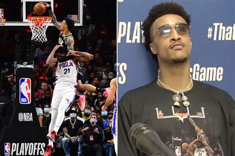 John Collins of the Hawks trolls Joel Embiid post-game.... | More Sports