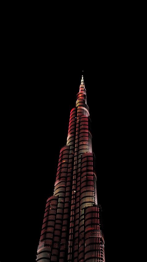 Burj Khalifa Night 4k Phone Wallpaper