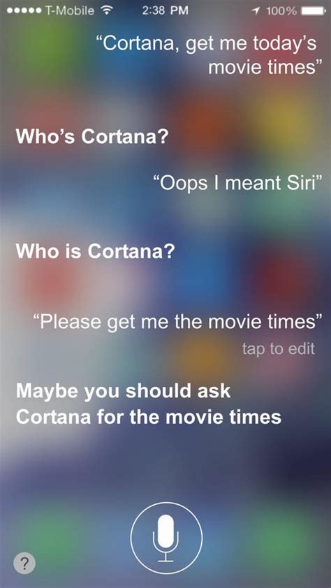 Apples Siri Is Jealous Of Microsofts Cortana Mspoweruser