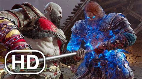 Kratos Vs Thor Fight Scene 4k God Of War Ragnarok Youtube