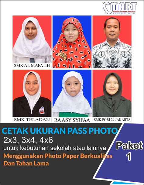 Cetak pas Foto pas Photo ukuran 2×3 3×4 4×6 KODAK Digital Lab | CMART