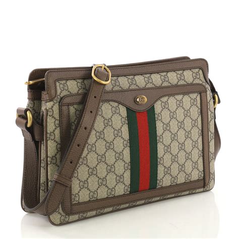 Gucci Ophidia Zip Shoulder Bag Gg Coated Canvas Medium 41277103