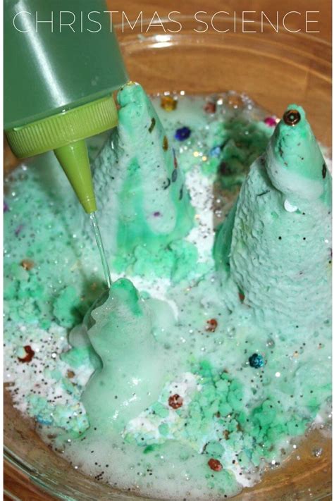Children will love helping to make it and it's a great baking project for the holidays. Melting Christmas Tree Baking Soda Science Sensory Play