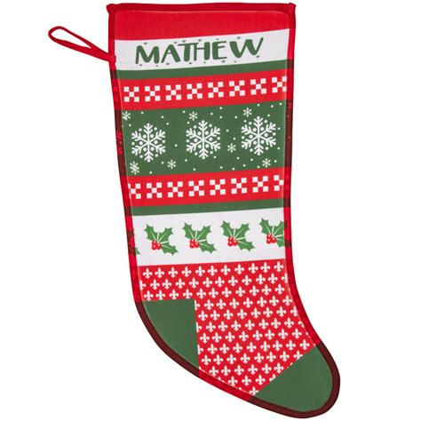 Personalized Name Nordic Christmas Stockings Personalized Christmas