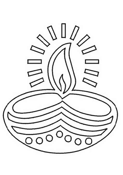 Coloring Pages Diwali Diya Coloring Pages For Toddlers